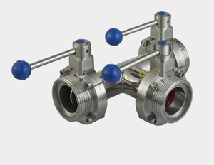 3 Way 3 Inch Dairy Product Sanitary Butterfly Valves